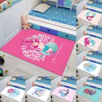 【YF】 Mermaid carpet Yoga living room childrens crawling mat doormat area rug games washroom floor  decor