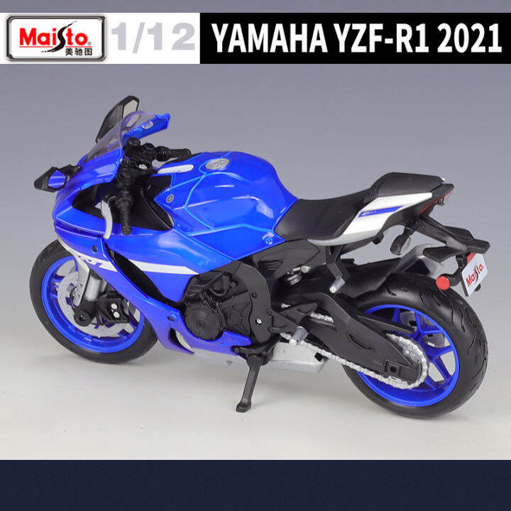 maisto-112-yamaha-yzf-r1-2021-die-cast-รถจักรยานยนต์รุ่นของเล่นคอลเลกชัน-shork-absorber-off-road-autocycle-ของเล่นรถ