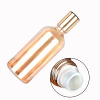 5ml-100ml Empty Amber Gold Glass Roll on Refillable Bottle Steel Roller Glass Bead Cosmetic Essence Essential Oil Vials 15pcs