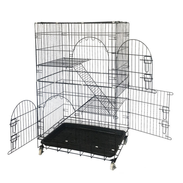 ส่งจากกรุงเทพ-กรงแมวพับได้-cat-cage-กรงแมว3ชั้น-กรงแมวคอนโด-76x56x116cm-กรงสุนัขกรงพับได้กรงลวดสัตว์เลี้ยงกรงสัตว์เลี้ยงขนาด-ของดีมีคุณภาพ