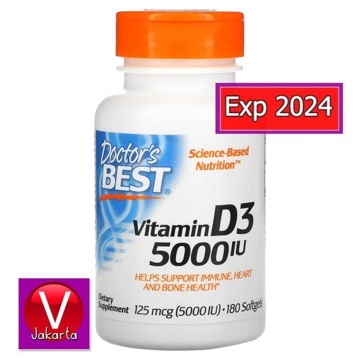doctors best vitamin d3 5000 iu 180 sg doctor's best d3 5000iu vit d3
