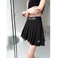 【Available】Embroidered Pleated Skirt Womens Versatile A-line Short Skirt Small Fragrant Dress