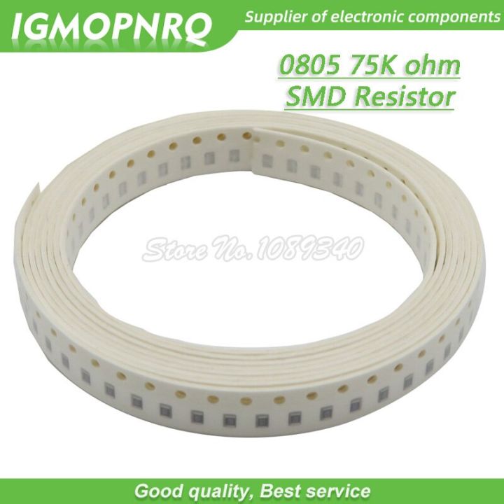 300pcs 0805 SMD Resistor 75K ohm Chip Resistor 1/8W 75K ohms 0805 75K
