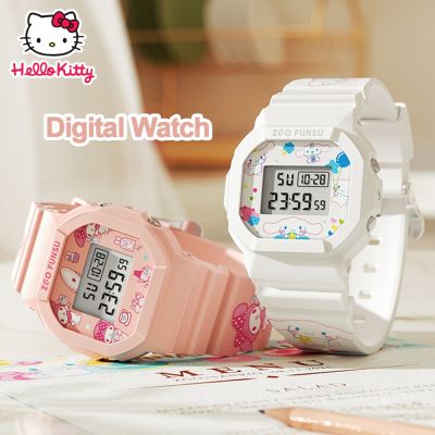 Hello Kitty นาฬิกาข้อมือดิจิทัล อิเล็กทรอนิกส์ กันน้ํา 50 เมตร แสดงผลเรืองแสง สําหรับเด็กผู้ชาย ผู้หญิง 8611