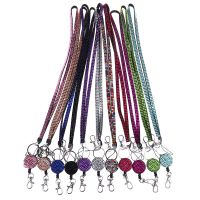 1 Pc Lanyard Crystal Rhinestone Mobile Phone Neck Strap Key Holder Rhinestone Lanyard Badge Reel