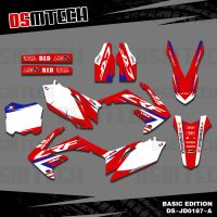 ภูมิหลังกราฟิก DSMTECH สติ๊กเกอร์ตบแต่งสำหรับ CRF450R ฮอนด้า CRF450 2009-2012 CRF250R CRF250 2010- 2013 CRF 250 250R 450R 450