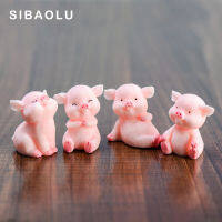 หมูประดิษฐ์ Piggy imagery รุ่น Home Decor Miniature Fairy Garden House เค้กตกแต่ง DIY อุปกรณ์เสริมโมเดิร์น.