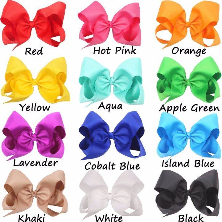 202112-pcs-8-grosgrain-ribbon-large-bows-durable-metal-alligator-clip-no-fraying-no-slipping-pinwheel-bow-clips-for-girls-toddlers