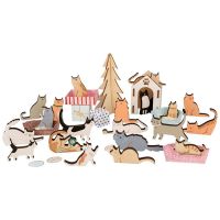 Calendar Suitcase, Cute Animal Wood-Land Calendar Christmas Holiday Calendar Xmas Surprise Gift