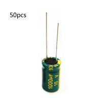 50pcs/set 16V 1000uF Aluminum Electrolytic Capacitor 20% Tolerance High Frequency Low Resistance Circuit Board DIY