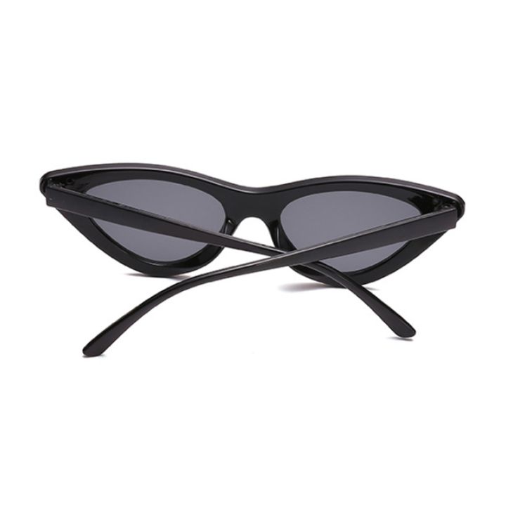 แว่นกันแดดตาแมวสุดเซ็กซี่สำหรับผู้หญิงกระจกสามเหลี่ยมสีดำแว่นตากันแดดเลนส์แว่นกันแดดสำหรับผู้หญิง-uv400