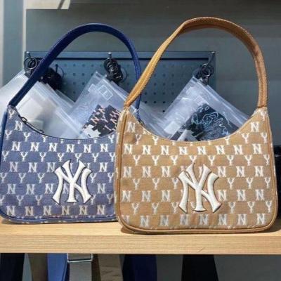 MLBˉ Official NY Korean version of retro fashion casual Baita mlnNy underarm bag wrist bag shoulder bag handbag baguette womens bag