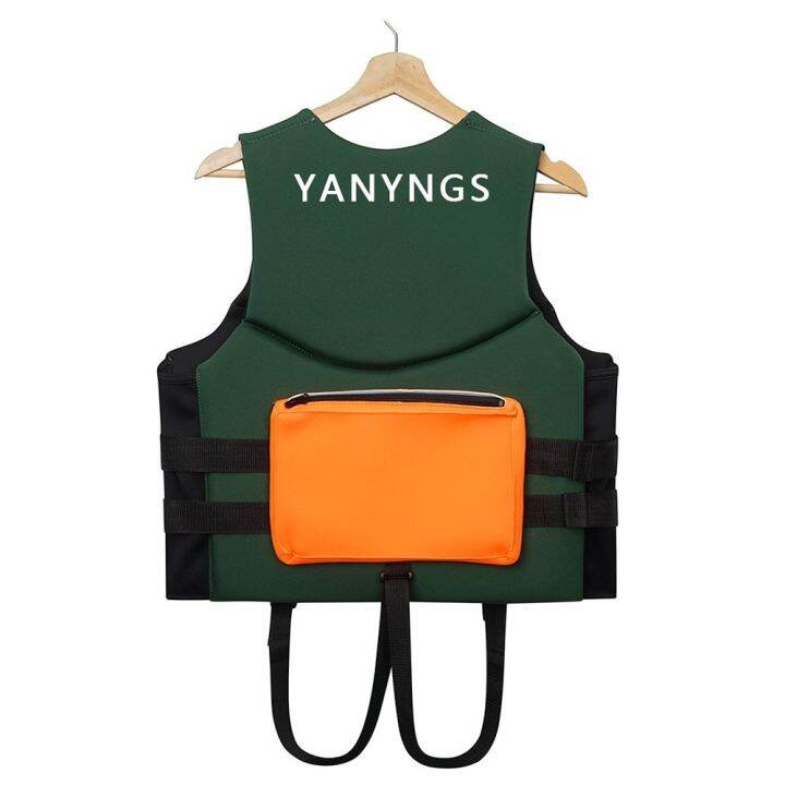 new-adult-neoprene-life-jacket-professional-kayak-fishing-multi-pocket-buoyancy-vest-surf-swimming-safety-reflective-life-jacket-life-jackets