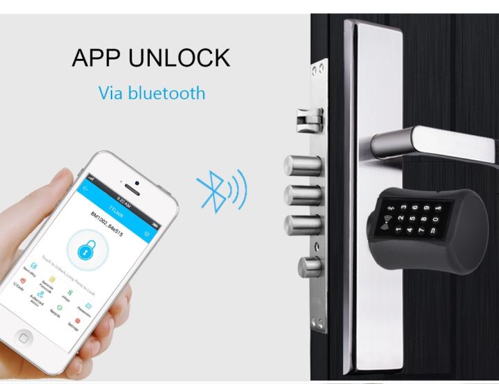 ล็อคอัจฉริยะล็อคแบบไม่มีกุญแจสองกระบอกสูบสำรอง-diy-app-wifi-ล็อค-tt-ล็อคอัจฉริยะสูบยูโร