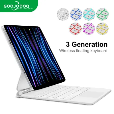 [🇹🇭Stock & COD] GOOJODOQ สำหรับ Apple iPad Magic Keyboard สำหรับ iPad Pro 11 Pro 12.9 Air 5 Air 4 10th iPad 2018-2023 Floating Design Trackpad Backlit Bluetooth Keyboard