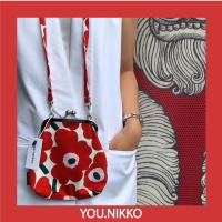 กระเป๋าสะพายข้าง Marimekko Roosa ของแท้ 100% - ดอกสีส้ม YOU.NIKKO  มีป้ายแท๊ก ส่งฟรี (กระเป๋าผ้าสะพายข้าง,กระเป๋าสะพายพาดลำตัว,มาริเมกโกะ,crossbody bag)