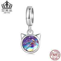 Aifule European and American Popular Sterling Silver Colorful Pendant celet s925 Cat Head Scale Pendant SCX139