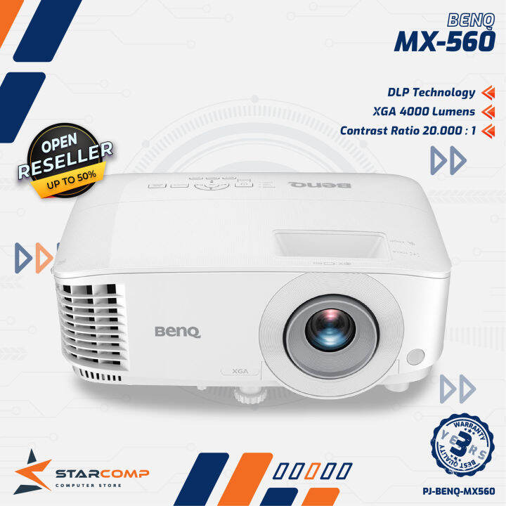 Projector BenQ MX560 4000 ANSI Lumens XGA DLP Speaker Proyektor MX560
