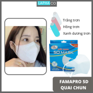 10 cái Khẩu trang y tế kháng khuẩn 3D 5D quai chun 3 lớp Nam Anh Famapro