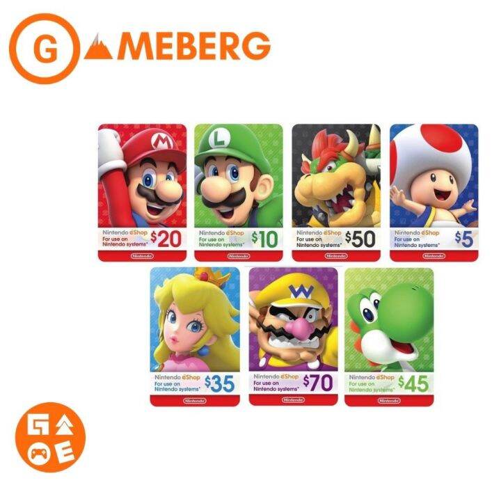 Nintendo eshop sale card different region