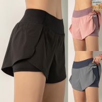 ?WinnerYou Women Running Shorts 2-in-1 with Pocket Wide Waistband Coverage Layer Compression Liner Lounging Sport Yoga Leggings Fitness Workout Athletic Gym Home Sportswear