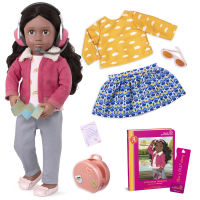 Our Generation Deluxe Doll - TRAVEL DOLL W/ BOOK, ARYAL ตุ๊กตาเด็กผู้หญิง เอรีอัล พร้อมกับชุดเสื้อผ้าและหนังสือ