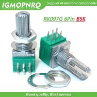 5PCS RK097G 5K single linked B5K with a switch audio 6pin shaft 15mm power amplifier sealing potentiometer IGMOPNRQ