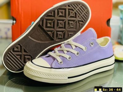 รองเท้าผ้าใบ Converse all star สีม่วง(ป้ายดำ) ของมีจำนวนจำกัด(made in vietnam)แท้100%