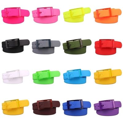 ❈ 2022 New Eco-friendly Plastic Belt For Men Women Candy Color Unisex Silicone Rubber Belts Male Female Jeans Leather Strap Accessories - AliExpress