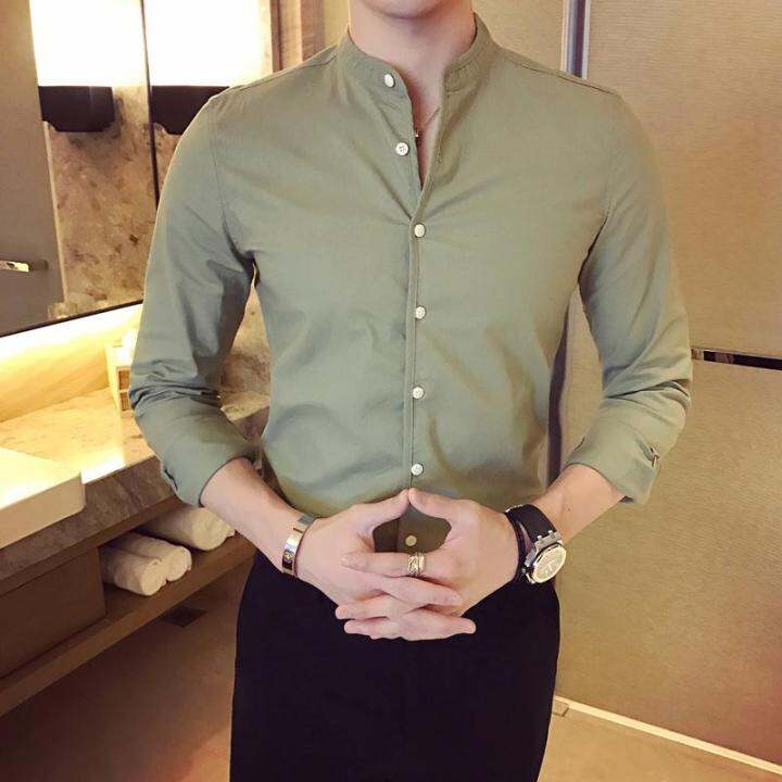 solid color men's dress shirts