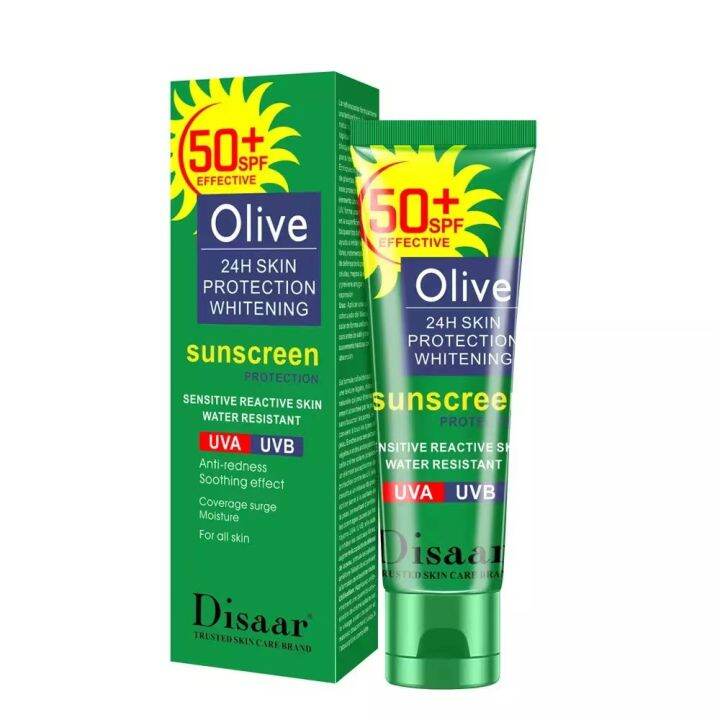 Disaar Olive 24Hrs Skin Protection Sunscreen Whitening SPF50+ UVA/UVB
