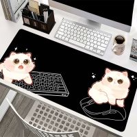 ℡ Cute Cat Mouse Pads Gaming Mousepad Gamer Mouse Mat Keyboard Mats Desk Pad Mousepads XXL 90x40cm for Computer Desktop Valorant