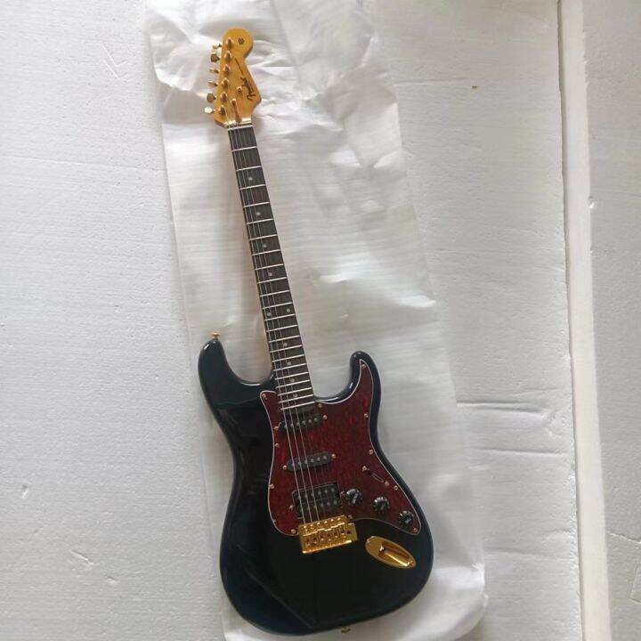 Electric Guitar left hand Guitar Fender Stratocaster Black with floyd