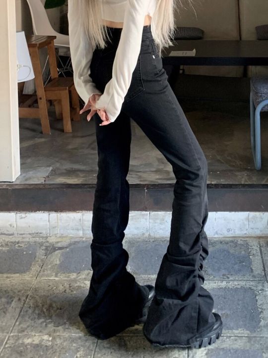weekeep-กางเกงแบบซ้อนกันสไตล์โกธิคเอวสูงผอมสีดำแบบพับได้-celana-jeans-denim-สไตล์พังก์กางเกงลำลองกางเกงผู้หญิง