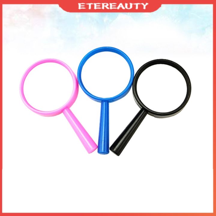 etereauty-12-pcs-kids-net-mini-plastic-exploration-magnifying-kids-magnifying-glasses-handheld-magnifying-glass-net