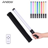 Andoer 20W RGB ไฟสีสันสดใส Wand ถ่ายภาพไฟ LED อุณหภูมิสี3000K-6500K หรี่แสงได้สว่าง