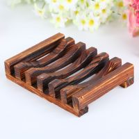 Natural Wood Soap Dish Portable Shower Soap Holder Non-slip Soap Box Bamboo Rack Case Tray Holder Shower Plate Bathroom Supplies