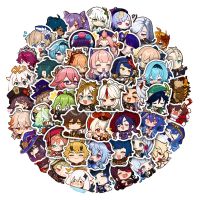 50PCS Anime Kawaii Genshin Impact Stickers for Laptop Suitcase Stationery Helmet Decal