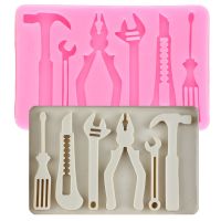 Screwdriver Utility Knife Wrench Hammer Silicone Mold Fondant Molds Cake Decorating Tools Chocolate Moulds Kitchen Accessories Bread Cake  Cookie Acce