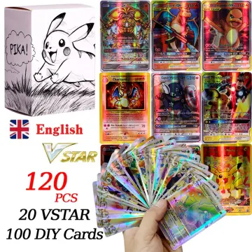 60-100Pcs French Pokemon cards Anime Pikachu Dracaufeu Vmax V Arceus Vstar  Shiny Card Birthday gift for children