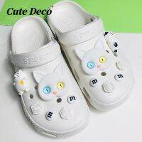 【 CuteDeco】Lovely Black Cats (21 Species) Black And White Cats / Penguins With Different Pupils Charm Button Deco/ Cute Jibbitz Croc Shoes Diy / Charm Resin Material For DIY