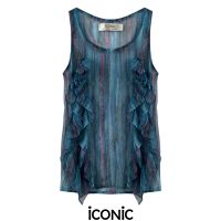 iCONiC  Silk carf TOP #9043 เสื้อผญ ผ้าไหม แต่งระบาย อก34" ยาว23 เสื้อแฟชั่น เสื้อแฟชั่นผญ เสื้อออกงาน เสื้อทำงาน เสื้อไฮโซ