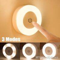 【hot】✲ Night Lights 3 Modes USB Round Dimming Lamp Room