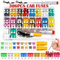 306PCS Car Fuse Amplifier with Box Clip Combination Car Blade Fuse Set with Inspection Circuit Electric Pen 5A10A15A20A25A30A35A Furniture Protectors