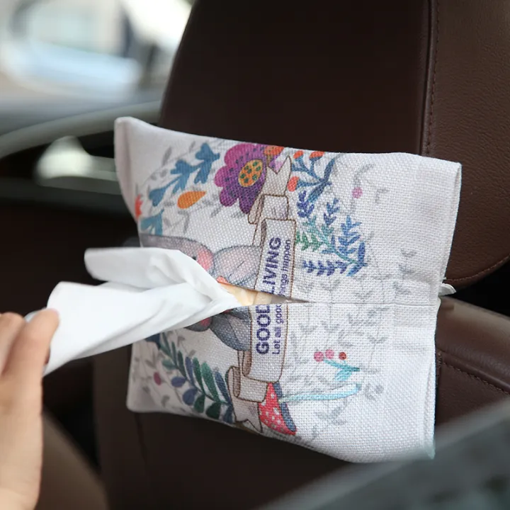 Cotton fabric paper towel bag, simple paper towel box for family car