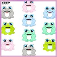 CXXP 10 Piece ซิลิโคนทำจากซิลิโคน ลูกปัดซิลิโคนรูปกบน่ารัก 1.181.06นิ้วค่ะ กบรูปร่าง ลูกปัดคั่นรูปสัตว์ แข็งแรงทนทาน ลูกปัดลายการ์ตูน สำหรับผู้หญิง