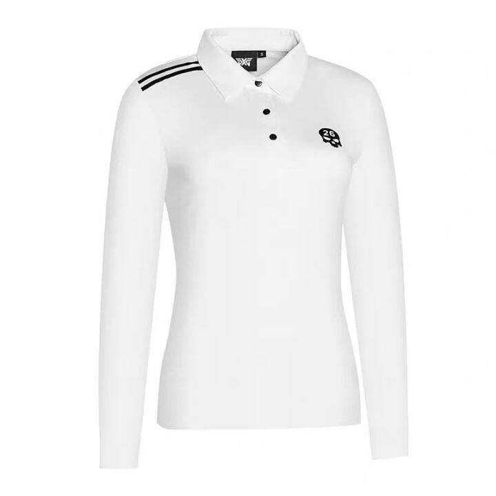 new-pxg-เสื้อโปโลแขนยาว-ระบายอากาศ-แบบแห้งเร็ว-ยืดหยุ่นสูง-สีขาว-สําหรับผู้หญิง