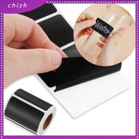 CHIZH 120pcs/roll ครัว ขวดแยม เครื่องเทศ สติ๊กเกอร์ฉลาก ป้ายกระดานดำ แท็กขวด ปากกามาร์กเกอร์