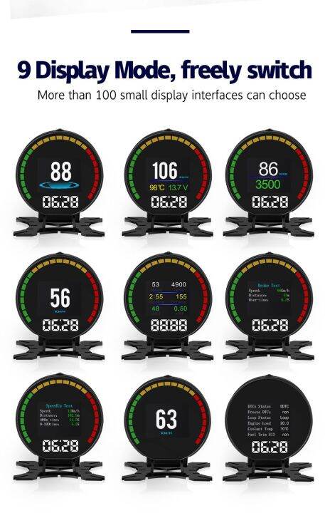 obd2-smart-gauge-digital-meter-display-สมาร์ทเกจ-เครื่องวัดความร้อนรถยนต์-รุ่นp15-แสกน-อ่าน-ลบโค้ดได้-ไม่ต้องตัดต่อสายไฟ-รับประกัน-1ปี