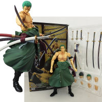 ONE P Iece Roronoa Zoro รูปการกระทำหุ่นข้อต่อที่สามารถเคลื่อนย้ายอะนิเมะวีรบุรุษ DIY ประกอบรุ่นพีวีซีหุ่นของเล่นของขวัญวันเกิด